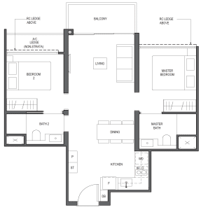 lentor-mansion-floor-plan-2-bedroom-b2-singapore